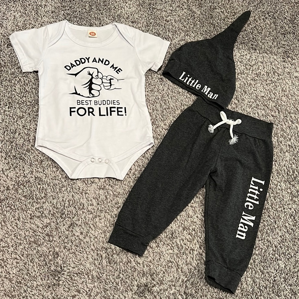 NWOT-did not come with tags • baby boy• Size 90 baby “little man” outfit